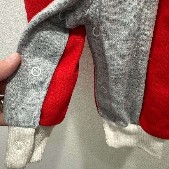 Vintage Healthtex Red and Gray Kids Footie with Koala 90s 9month turtleneck boy - Picture 5 of 6
